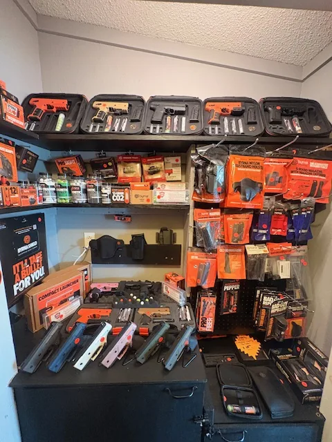 Inside the Elite Defense Equipment shop in Milton, Delaware